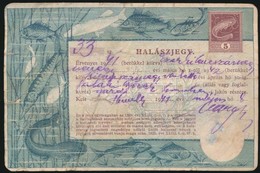 1941 Halászjegy 5P Benyomott Illetékkel (gyűrött) - Non Classés