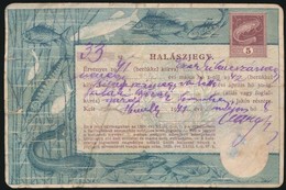 1941 Halászjegy 5P Benyomott Illetékkel (gyűrött) - Unclassified