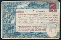 1942 Halászjegy 5P Benyomott Illetékkel (gyűrött) - Non Classificati