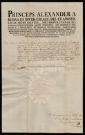 1822 Rudnay Sándor Esztergomi érsek Részben Kézzel írott Levele Házasság Engedélyezése ügyében, Latin Nyelven, Rudnay és - Unclassified