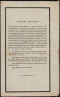 1837 Nagyszeben, Augustinovits Pál Gyászjelentése - Unclassified