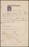 1897 Bécs, Biztosító Társaság Működési Igazolása, Okmánybélyegekkel, Viaszpecséttel - Unclassified