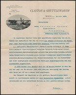 1902 Wien (Bécs), Calyton & Webb K.K. Priv. Fabrik Landwirtschaftlicher Maschinen Fejléces Levélpapírjára írt üzleti Lev - Zonder Classificatie