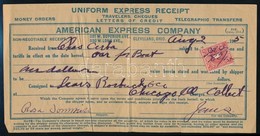 1915 American Express Co. Nyugta Okmánybélyeggel - Unclassified