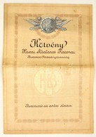 Cca 1920-1930 Hazai Általános Katonai Biztosító Díszes életbiztosítási Kötvénye, Kitöltetlen, Hajtásnyommal, Jó állapotb - Non Classés