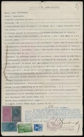 Nagy Enyed 1925 Házassági Anyakönyvi Kivonat Fordítása/ Document And Translation With Romanian And Hungarian Fiscal Stam - Non Classés