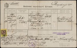 1926 Házassági Anyakönyvi Kivonat 10.000K Okmánybélyeggel + 4.000, 10.000, 20.000K Budapest Városi Okmánybélyegekkel Hoz - Unclassified