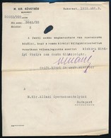 1928 Bukarest, A M. Kir. Követség Levele A M. Kir. Állami Menhelynek állampolgárság ügyében - Unclassified