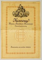 1938 Hazai Általános Biztosító Díszes életbiztosítási Kötvénye, Kitöltött, Aláírással, Hajtásnyommal - Non Classés
