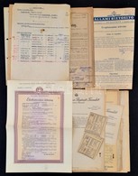 1945-1948 Vegyes Okmány Tétel, Közte Biztosítási Papírok, Első Magyar Általános Biztosító Társaság, Triesti Általános Bi - Non Classés