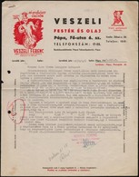 1948 Pápa, A Veszeli Festék és Olaj Szaküzletének Fejléces Levélpapírjára írt üzleti Levél - Non Classés