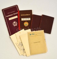 Cca 1960-1980 Vegyes Igazolvány Tétel, összesen 9 Db, Személyi Igazolvány, Munkakönyv, Tanulmányi értesítő - Non Classés