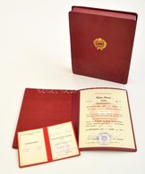 1970 Eötvös Loránd Tudományegyetem Tanárának Gyémántoklevele, Tanácsköztársasági Emlékérem Igazoló Okmány, Dísztokban - Non Classés