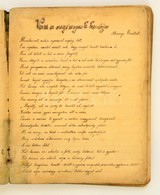 Cca 1920-1930 Ozorai Teréz Kézzel írt Versgyűjteménye, Korszakbeli Költők Munkáiból, Füzetben, Viseltes Borítóval 24x19  - Non Classés