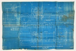 Cca 1926 Albion Type 24 Szállító Furgon Tervrajza, Cianotípia, A Hátoldalán Pecséttel, Hajtásnyomokkal, Foltos, Kissé Sz - Zonder Classificatie