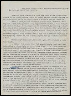 Berecz Ottó Győröcskei Tanító és Zenész 3 Gépelt Oldalas, 1960-ban írt észrevételei Az 1880-1914 Közötti Időszakról Sajá - Unclassified