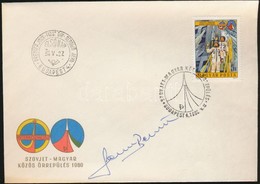 1980 Interkozmosz FDC Rajta Farkas Bertalan űrhajós Aláírásával - Autres & Non Classés