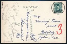 1938 Az Újpest Játékosainak (Kállai, Vincze, Szalay, Stb.) Alexandriából Küldött Levelezőlapon - Autres & Non Classés