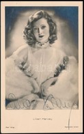 Cca 1940 Lilian Harvey (1906-1968) Brit-német Színésznő Saját Kezű Aláírása Az őt ábrázoló Fotóképeslapon / Autograph Si - Autres & Non Classés