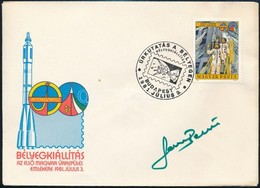 1980 Interkozmosz FDC Rajta Farkas Bertalan űrhajós Aláírásával - Altri & Non Classificati