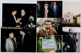 Cca 1990-2000 Politikusok, Politikai Események (Hegedüs, Horn, Stb.), 12 Db Fotó, 9x12 és 13x18 Cm - Autres & Non Classés