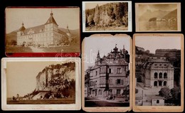Cca 1900 Városképes, Tájképes Fotók (Karlsbad Környéke, Eggenberg Bei Graz, Maria Wörth, Heiligenblut, Schlossbrunn, Tra - Autres & Non Classés
