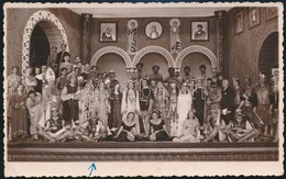 1940 A 'Bizánc' Című Színdarabot Játszó Társulat, Fotólap, 8,5x13,5 Cm - Autres & Non Classés