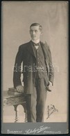 Cca 1880-1890 Férfiportré, Bp. Székely és Társa (Székely Aladár), Keményhátú Fotó,  A Hátoldalon Feliratozva, 16x8 Cm - Autres & Non Classés