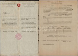 1944 Bp., A Svájci Követség által Zsidó Férfi és Felesége Számára Kiállított Védőútlevél (Schutzpass), Valamint Anyaköny - Andere & Zonder Classificatie