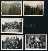 Cca 1940 Vegyes Katonai Fotó Tétel, 9 Db, 8,5x6 Cm - Andere & Zonder Classificatie