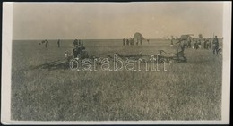 Cca 1914-1920 Lezuhant Repülőgép Roncsai, Fotó, 9x17 Cm - Autres & Non Classés