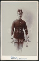 Cca 1890 Snájdig Hadnagy Fotója 11x16 Cm - Altri & Non Classificati