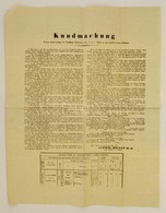 1854 Hirdetmény Katonák Ellátásáról Különböző Településeken (Nagykanizsa, Letenye, Iharosberény), Német Nyelven, Jó álla - Autres & Non Classés