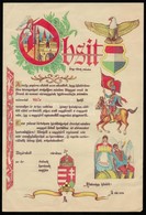 Cca 1930 Díszes Kitöltetlen Obsit - Autres & Non Classés