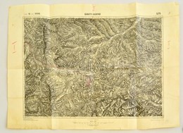 1912 Bánffyhunyad és Környékének Térképe, 1:75.000, K.u.K. Militärgeographisches Institut, Hajtásnyomokkal, Kis Szakadás - Other & Unclassified