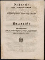 1850 Ofen, 'Oktatás Azon Kötelezettségekről, Mellyeket A Perügyek-, Oklevelek-, Irományok-, S Hivatalos Működésekről, Já - Non Classificati
