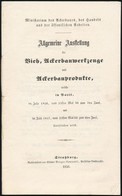 1856 Párizs, Mezőgazdasági áru- és Gépkiállítás Ismertető Füzete, Helyárakkal, Német Nyelven, 42 P. / 1856 Paris, Agricu - Non Classificati
