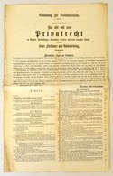 1858 Meghívó Maximilian Füger Von Rechtborn: Das Alte Und Neue Privatrecht Című Jogi Előadására, Német Nyelven, 41,5x26  - Non Classificati