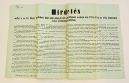 1859 Buda, Hirdetés Dohánylevelek Beváltási áráról Az 1859-1961. Termesztési évekre - Zonder Classificatie