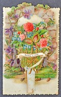 1907 Kihajtható, Térbeli Litho újévi üdvözlő Kártya / 3d Litho New Year Greeting Card 10x7 Cm - Non Classés
