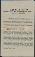 1924 Tájékoztató Füzet Levelezőlap Formában A Kir. Iparművészeti Iskola Tanfolyamairól - Non Classificati