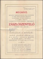 1924 Zászlószentelőre Szóló Meghívó A Krisztinavárosba Az Iparoskör Eseményére. - Non Classificati