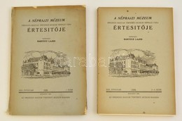 1938 Néprajzi Múzeum Értesítője. 1938 1-4. Szám, XXX. évf. Szerk.: Bartucz Lajos. Bp.,1938, Országos Magyar Történeti Mú - Non Classés