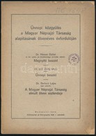 1940 Ünnepi Közgyűlés A Magyar Néprajzi Társaság Alapításának ötvenéves évfordulóján. Dr. Hóman Bálint Megnyitó-, Dr. Gr - Non Classés