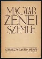 1941 Magyar Zenei Szemle I. évfolyam 10. Szám - Non Classés