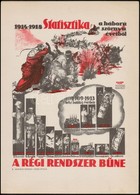 Cca 1959 Bokros Ferenc-Fejes Gyula 'Statisztika A Háború Szörnyű éveiből' Plakátjának Ofszet Reprintje A Magyar Tanácskö - Altri & Non Classificati