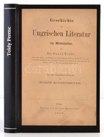 Dr. Toldy Ferenc (1805-1875): Geschichte Der Ungarischen Literatur Im Mittelalter. Fordította Moritz Kolbenheyer. Pest,  - Non Classés