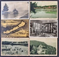 ** * 61 Db Főleg RÉGI Magyar Városképes Lap A Balatonról / 61 Mostly Pre-1945 Hungarian Town-view Postcards From Lake Ba - Non Classés