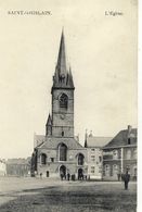 Delcampe - CPA (belgique) SAINT GHISLAIN L Eglise - Saint-Ghislain