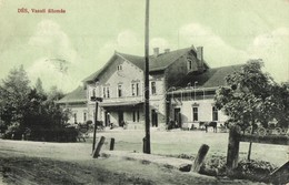 T2/T3 Dés, Dej; Vasútállomás, Lovaskocsik / Railway Station, Horse-drawn Carriages, Coach (EK) - Non Classés